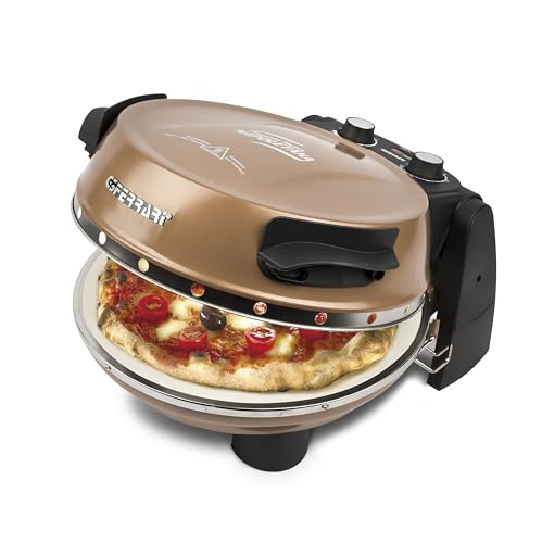 G3Ferrari elektrischer Pizzaofen Napoletana kupfer - limited Edition, G1003208, bis 400 Grad mit Pizzastein – inkl. 2-ten Stein/Pizza und Fladen uvm. in 3 Minuten/auch für Tisch und Garten von G3 Ferrari