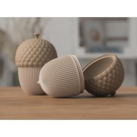 Eichel-Behälter-Deko - 3D-Gedruckter Eichel-Deko-Behälter Mit Schraubdeckel | Japandi Stil Led-Teelicht Geeignet Eichel-Behälter-Deko - 3D-Gedruckter Eichel-Deko-Behälter Mit Schraubdeckel | Japandi Stil Led-Teelicht Geeignet von G3DprintsDE