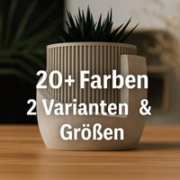 Japandi Pflanztopf | Skandinavisch Minimalistisch 3D-Gedruckt Aus Pla Modernes Design Deko Handmade Blumentopf von G3DprintsDE