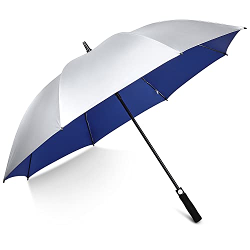 G4Free 54/62 Zoll Golfschirm Regenschirme Silberbeschichtet Sonnenschutz Große Winddicht Wasserdicht Automatisch Öffener Sonnenschirm von G4Free