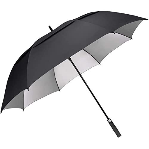 G4Free 54 Zoll Extra Großer Winddichter Golfschirm UV-Schutz Automatisches Öffnen Doppeldach Belüfteter Sonnen- Regenschirm Übergroße Stockschirme von G4Free