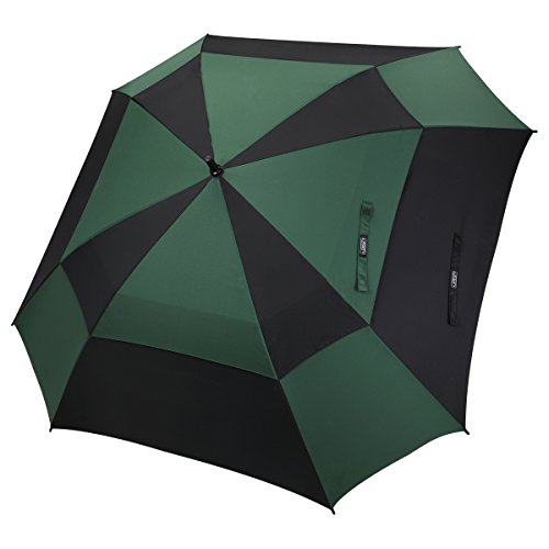 G4Free 62/68 Inch Quadratischer Golfschirm Übergroß Doppelt Überdachung für 2-4 Personen Großer Regenschirm Winddichter XXL Stockschirm Automatik Auf von G4Free
