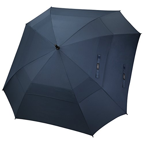 G4Free 62/68 Inch Quadratischer Golfschirm Übergroß Doppelt Überdachung für 2-4 Personen Großer Regenschirm Winddichter XXL Stockschirm Automatik Auf von G4Free