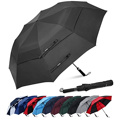 G4Free 62 Inch Tragbarer Golfschirm Automatischer Offener Großer Übergroßer Belüfteter Doppelter Baldachin Winddichte Wasserdichte Sportschirme von G4Free