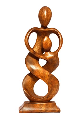 G6 Collection Handgefertigte abstrakte Figur aus Holz, 30,5 cm von G6 Collection