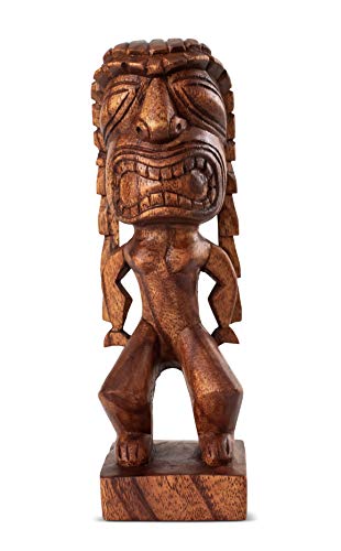 G6 Collection Handgefertigte hölzerne Primitive Angry Face Tribal Statue Skulptur Tiki Bar Einzigartige Geschenk Kunst Deko Home Decor Akzent Figur Dekoration Kunstwerk handgeschnitzt (lockiges Haar) G6 Collection Handgefertigte hölzerne Primitive Angry Face Tribal Statue Skulptur Tiki Bar Einzigartige Geschenk Kunst Deko Home Decor Akzent Figur Dekoration Kunstwerk handgeschnitzt (lockiges Haar) von G6 Collection