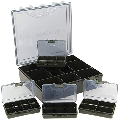 G8DS® Tacklebox 4 Bit Boxen Aufbewahrung Zubehör Angeln Karpfen Kleinteile Karpfen Angeln von G8DS