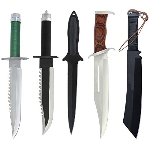 G8DS Messer-Set aus dem Film Rambo 1-4 Sägeverzahnung + Gütelclip von G8DS