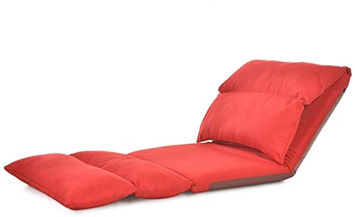 GAAHRQQQ Bodenstuhl, Meditationsstuhl, abnehmbar und waschbar, faltbar, gepolsterter Bodenstuhl mit Bakcrest, bequem, gepolstert, verstellbarer Bodenstuhl, Violett (Farbe: Blau) (Orange) von GAAHRQQQ