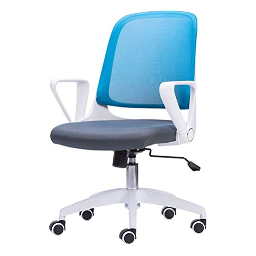 GAAHRQQQ Bürostuhl, ergonomisch, Netzgewebe mit verstellbaren Armen, mittlere Rückenlehne, 360 Grad drehbar, höhenverstellbar, Nylon-Basis von GAAHRQQQ