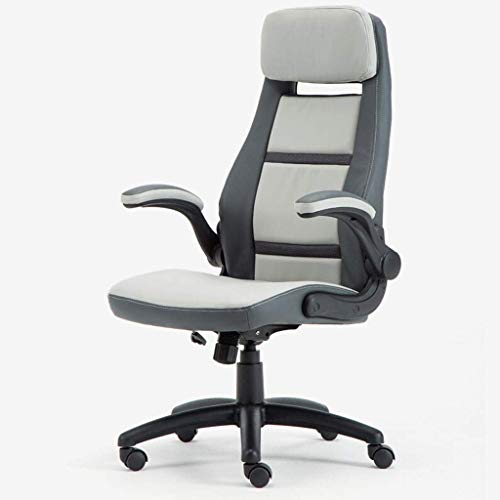 GAAHRQQQ Computerstuhl Bürostuhl Drehstuhl Handlauf Hohe Rückenlehne Boss Stuhl Ergonomischer Haushalt Leder Lounge Stuhl von GAAHRQQQ
