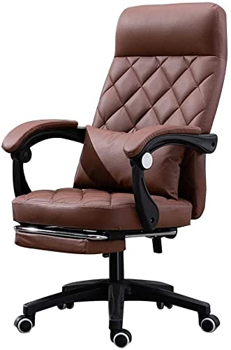 GAAHRQQQ Drehbarer Chefsessel mit Fußstütze, ergonomisch, hohe Rückenlehne, Büro-Computerstuhl, liegend mit Lendenwirbelstütze, Bernstein (Farbe: Bernstein) von GAAHRQQQ
