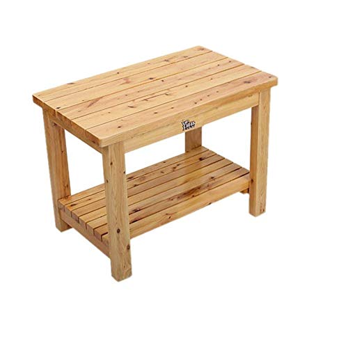 GAAHRQQQ Duschhocker aus Holz, Badezimmerhocker, 2-lagig, Duschbank, Aufbewahrungshocker, verlängert und verstärkt, Badezimmer-Aufbewahrungsregal für den Innen- und Außenbereich, Grundfarbe 603046 cm GAAHRQQQ Duschhocker aus Holz, Badezimmerhocker, 2-lagig, Duschbank, Aufbewahrungshocker, verlängert und verstärkt, Badezimmer-Aufbewahrungsregal für den Innen- und Außenbereich, Grundfarbe 603046 cm von GAAHRQQQ