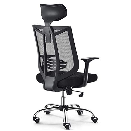 GAAHRQQQ Ergonomischer Bürostuhl, schwarzes Netzgewebe, atmungsaktive Rückenlehne, Hebe-Sitz, verstellbare Kopfstütze, Lendenwirbelstütze, Kippfunktion von GAAHRQQQ