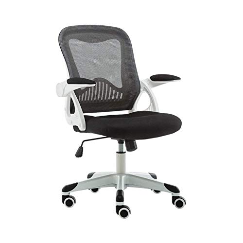 GAAHRQQQ Gaming Stuhl Bürotisch mit Fußstütze - Ergonomischer Gaming-Stuhl mit Lendenwirbelstütze, Mesh, Schwarz von GAAHRQQQ