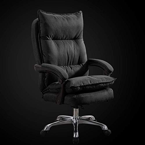 GAAHRQQQ Hocker, Bürostühle, Arbeitszimmer, Computerstühle, Zuhause, heben und drehen, Boss, Gaming-Sitze, bequeme und sitzende Liegesofastühle (Farbe: Stoffgrau) von GAAHRQQQ