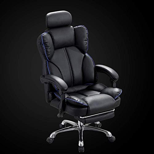 GAAHRQQQ Hocker, Bürostühle, Arbeitszimmer, Computerstühle, Zuhause, heben und drehen, Boss, Gaming-Sitze, bequeme und sitzende Liegesofastühle (Farbe: Stoffgrau) von GAAHRQQQ