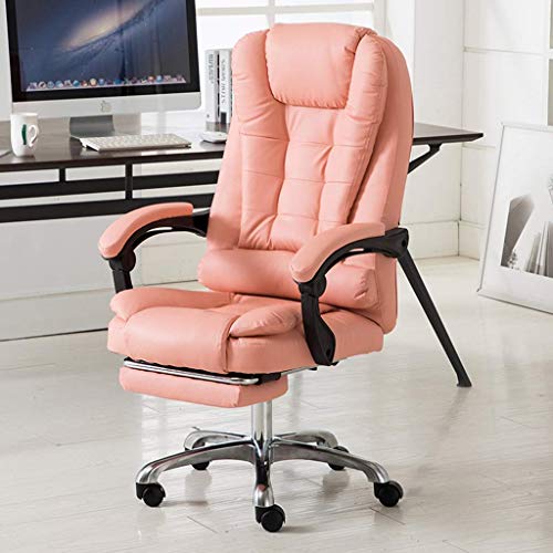 GAAHRQQQ Hocker, Computerstuhl, Heimbürostuhl, Liegestuhl, bequem, Leder, Massagestuhl, Business-Rückenlehne (Farbe: Khaki) von GAAHRQQQ