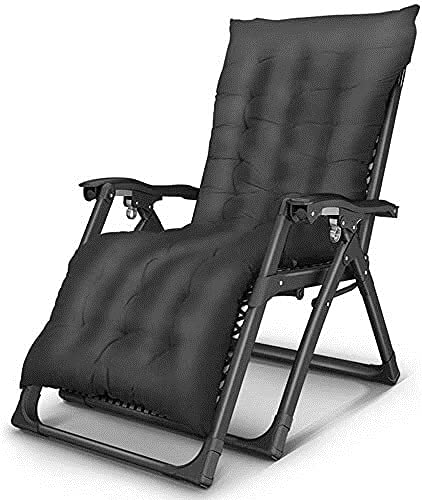GAAHRQQQ Klappstühle, Null-Liegestühle, verstellbare Liegestühle, multifunktionale Haushaltsstühle, Liegestühle mit abnehmbaren Wattepads und Kopfstützen (schwarzes Baumwollpolster hinzufügen) von GAAHRQQQ