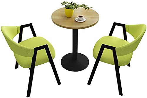 GAAHRQQQ Kleine Wohnung, Dekoration, Tisch und Stühle, 1 Tisch und 2 Stühle, Baumwolle und Leinen, Büroverhandlungsraum (Farbe: Blau) (Hellgrün) von GAAHRQQQ