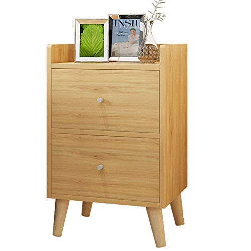 GAAHRQQQ Nachttisch mit 2 Schubladen, Holz-Beistelltisch/Nachttisch, Holzfarbe, 37 x 34 x 58 cm GAAHRQQQ Nachttisch mit 2 Schubladen, Holz-Beistelltisch/Nachttisch, Holzfarbe, 37 x 34 x 58 cm von GAAHRQQQ