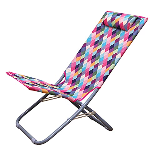 GAAHRQQQ Strand-Lounge-Stühle für Erwachsene, zusammenklappbar, leicht, Campingstuhl, Angelstuhl, tragbare Liegen, Rasenstühle für den Außenbereich (9 Farben Diamantgitter) von GAAHRQQQ