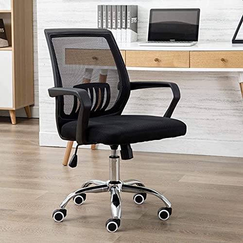 GAAHRQQQ Stühle Büro-Computerstühle Haushaltshebe-Drehstühle Personalstühle Boss Stühle Ergonomische Kopfstütze Liegestühle (Farbe: Schwarz e Rot) (Schwarz e Schwarz) von GAAHRQQQ