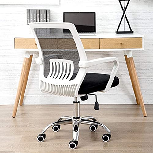 GAAHRQQQ Stühle Büro-Computerstühle Haushaltshebe-Drehstühle Personalstühle Boss Stühle Ergonomische Kopfstütze Liegestühle (Farbe: Schwarz e Rot) (Weiß E Schwarz) von GAAHRQQQ