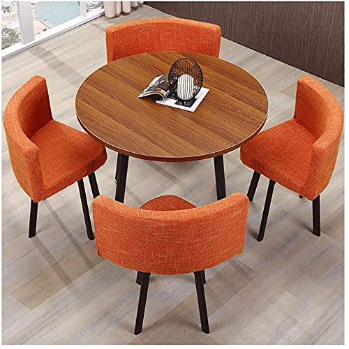 GAAHRQQQ Tisch- und Stuhl-Set, einfache Küche, Dessertladen, Bildungseinrichtungen, Konferenzraum, Hotel (Farbe: Blau) (Orange) von GAAHRQQQ