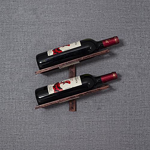 GAAHRQQQ Weinregal Wandmontage - Weinregal zur Wandmontage | 2/4/6 Flaschen | Weinregal aus Metall | Elegante Küche, Restaurant, Bar oder Weinkeller Lagerraum (Schwarz 2 Flaschen) von GAAHRQQQ