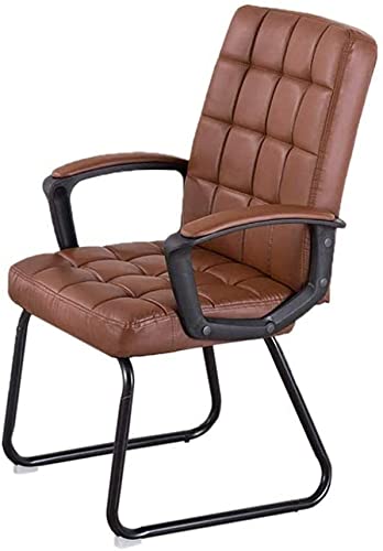 Office Life Executive Recline Student PU-Stuhl Bequemer Stuhl Leicht zu reinigen Stuhl Bürostuhl Computerstuhl Empfangsstuhl Heimstuhl Gepolsterter Bürostuhl (Farbe: Braun) (braune Massage) von GAAHRQQQ