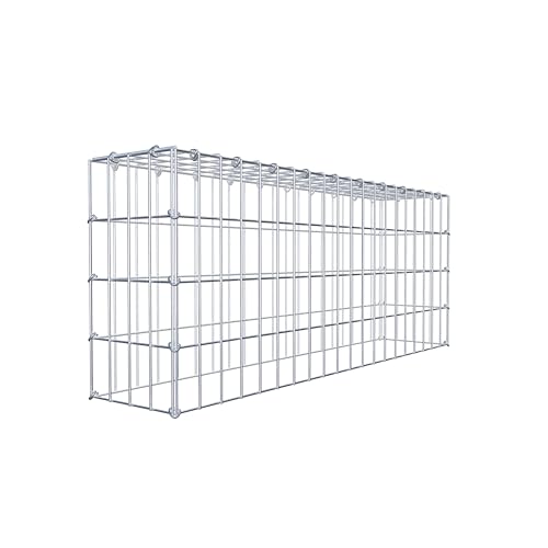 GABIONA Anbau-Gabione Typ3 eckig, Maschenweite 5 x 10 cm, Tiefe 20 cm, Gabione 100 x 40 x 20 cm (L x H x T), C-Ring von GABIONA