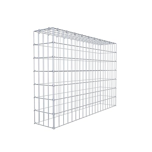 GABIONA Anbau-Gabione Typ3 eckig, Maschenweite 5 x 10 cm, Tiefe 20 cm, Gabione 100 x 70 x 20 cm (L x H x T), C-Ring von Gabiona