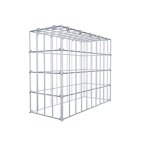 GABIONA Anbau-Gabione Typ3 eckig, Maschenweite 5 x 10 cm, Tiefe 20 cm, Gabione 50 x 40 x 20 cm (L x H x T), C-Ring von GABIONA