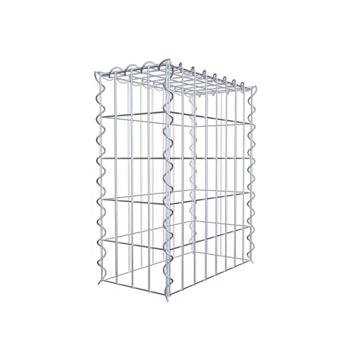 GABIONA - Gabione 50 x 40 x 20 cm - Anbau-Korb Typ 3 (ohne Bodengitter) - Gabionenkorb mit Maschenweite 5 x 10 cm von GABIONA