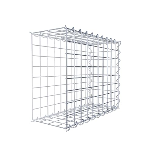 Gabiona - Gabione 50 x 40 x 20 cm - Gabionenkorb mit Maschenweite 5x5 cm - Anbau-Korb Typ 2 (ohne Stirngitter) von Gabiona