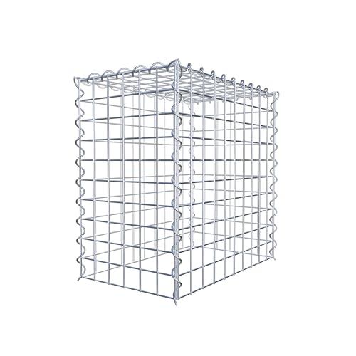 GABIONA - Gabione 50 x 50 x 30 cm - Anbau-Korb Typ 3 (ohne Bodengitter) - Verzinkter Gabionenkorb mit Maschenweite 5x5 cm von GABIONA