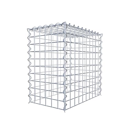 GABIONA - Gabione 50 x 50 x 30 cm - Anbau-Korb Typ 3 (ohne Bodengitter) - Verzinkter Gabionenkorb mit Maschenweite 5x5 cm von Gabiona