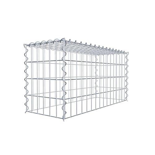 GABIONA - Gabione BxHxT: 80 x 40 x 30 cm - Verzinkter Anbau-Korb Typ 3 (ohne Bodengitter), mit Maschenweite 5 x 10 cm von Gabiona