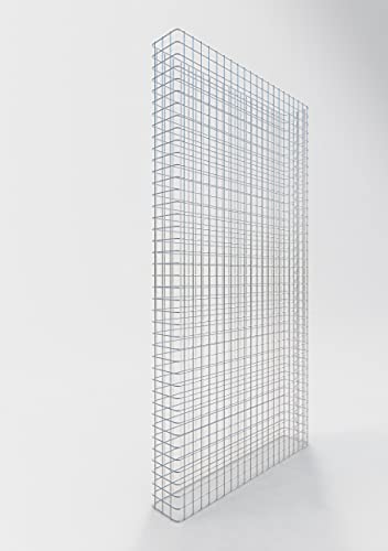 GABIONA - Gabione LxHxT: 107 x 200 x 17 cm - Hohe Steinkorb-Mauer für Steine ab 32 mm Körnung - Maschenweite 5x5 cm von Gabiona