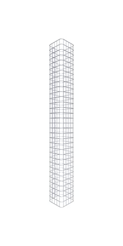 Gabiona - Gabionensäule HxBxT: 160 x 27 x 27 cm - Maschenweite 5 x 5 cm - Eckige, verzinkte Steinsäule für den Garten von Gabiona