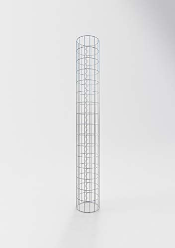 Gabiona - Gabionensäule - HxD: 160 x 22 cm - Maschenweite 5 x 10 cm - Verzinkte, runde Gabione ist korrosionsbeständig von Gabiona
