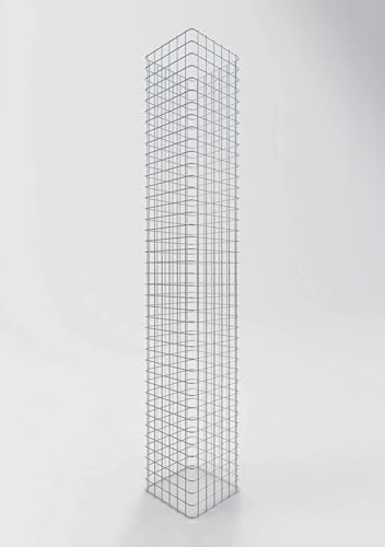 Gabionensäule eckig feuerverzinkt, 32 cm x 32 cm, 200 cm Höhe, Maschenweite 5 cm x 5 cm Gabionensäule eckig feuerverzinkt, 32 cm x 32 cm, 200 cm Höhe, Maschenweite 5 cm x 5 cm von GABIONA