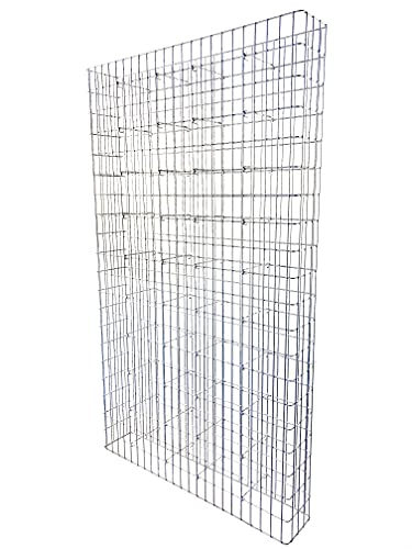 GABIONA - Gabionenzaun LxHxT: 117 x 200 x 22 cm - Robuste Gabionenmauer für Steine ab 45mm Körnung - Maschenweite 5x10 cm von Gabiona