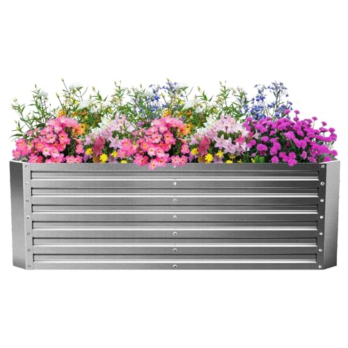Gabiona Hochbeet für Terrasse & Garten I Anzuchtbeet ideal zum Anbau von Kräuter + Blumen I Gemüsebeet aus Metall I Kräuter Hochbeet für den Balkon (184 x 60 x 90 cm - Mit Bodengitter) von Gabiona