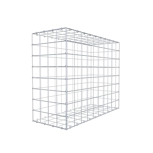 GABIONA Steinkorb-Gabione eckig, Maschenweite 10 x 10 cm, Tiefe 40 cm, Gabione 100 x 80 x 40 cm (L x H x T), C-Ring von Gabiona
