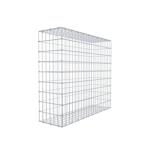 GABIONA Steinkorb-Gabione eckig, Maschenweite 5 x 10 cm, Tiefe 30 cm, Gabione 100 x 90 x 30 cm (L x H x T), C-Ring von Gabiona