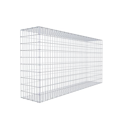GABIONA Steinkorb-Gabione eckig, Maschenweite 5 x 10 cm, Tiefe 40 cm, Gabione 200 x 100 x 40 cm (L x H x T), C-Ring von GABIONA