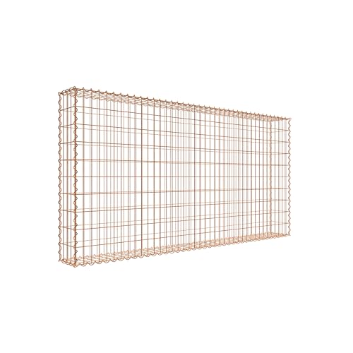 Rostige Gabione 200 cm x 100 cm x 20 cm (L x H x T), Maschenweite 5 cm x 10 cm, Spirale von Gabiona