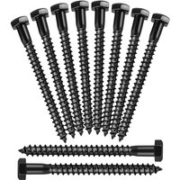 10 Stück Sechskantschrauben aus Stahl, schwarze Zugschrauben, Sechskantschrauben für Holz, 8 x 90 cm 10 Stück Sechskantschrauben aus Stahl, schwarze Zugschrauben, Sechskantschrauben für Holz, 8 x 90 cm von GABRIELLE